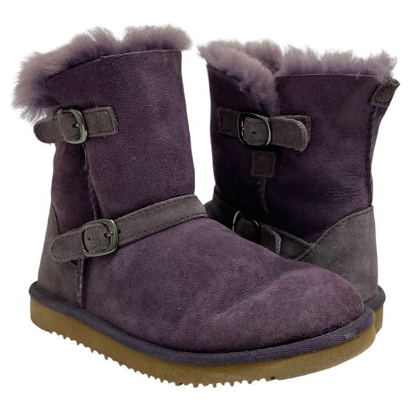 Kirkland shearling purple kid’s boots sz 3 - Picture 1 of 12